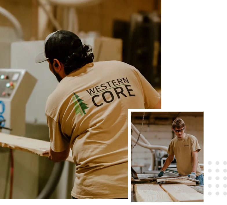 A man in tan shirt working on a machine.