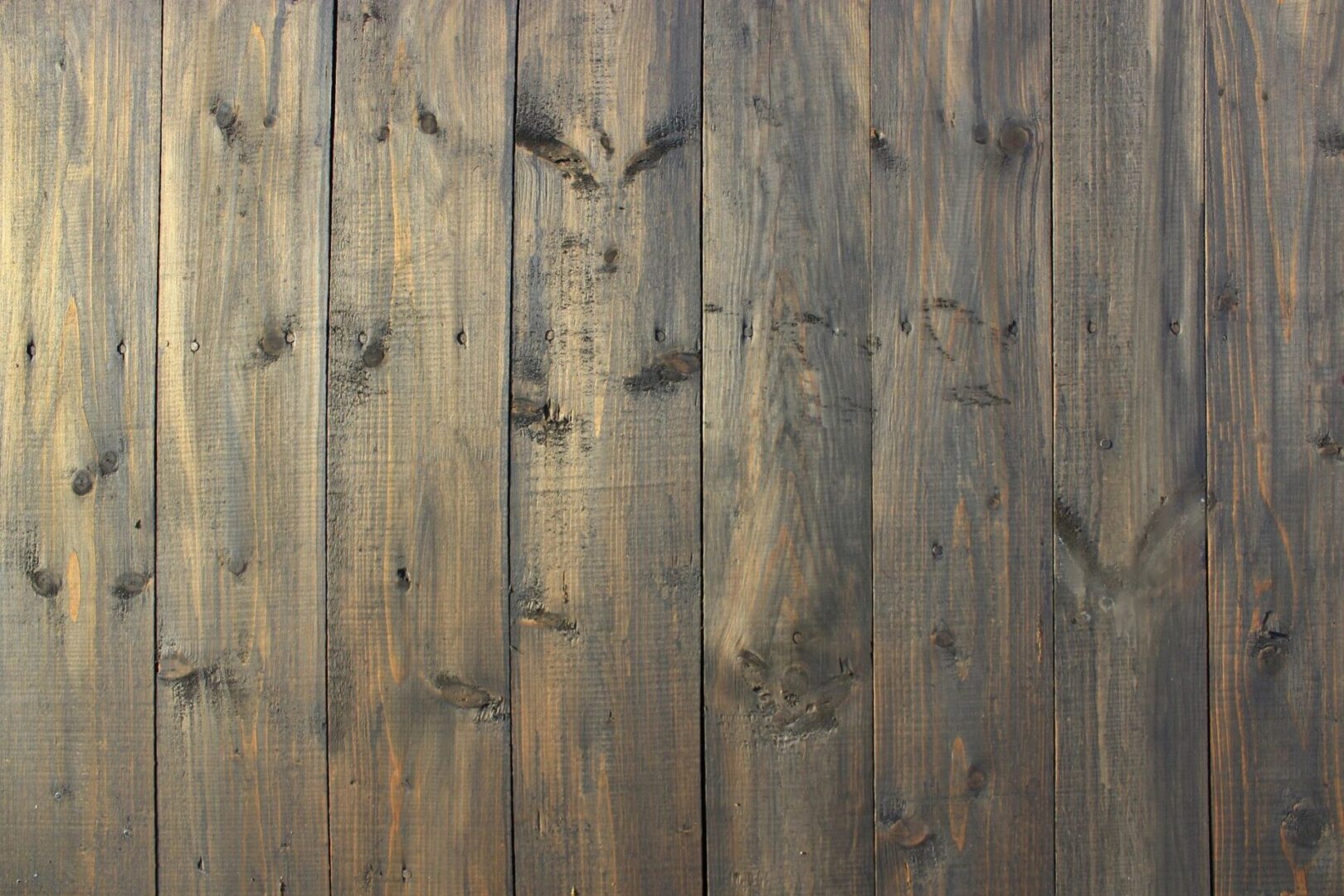 A close up of the wood grain on a fence.